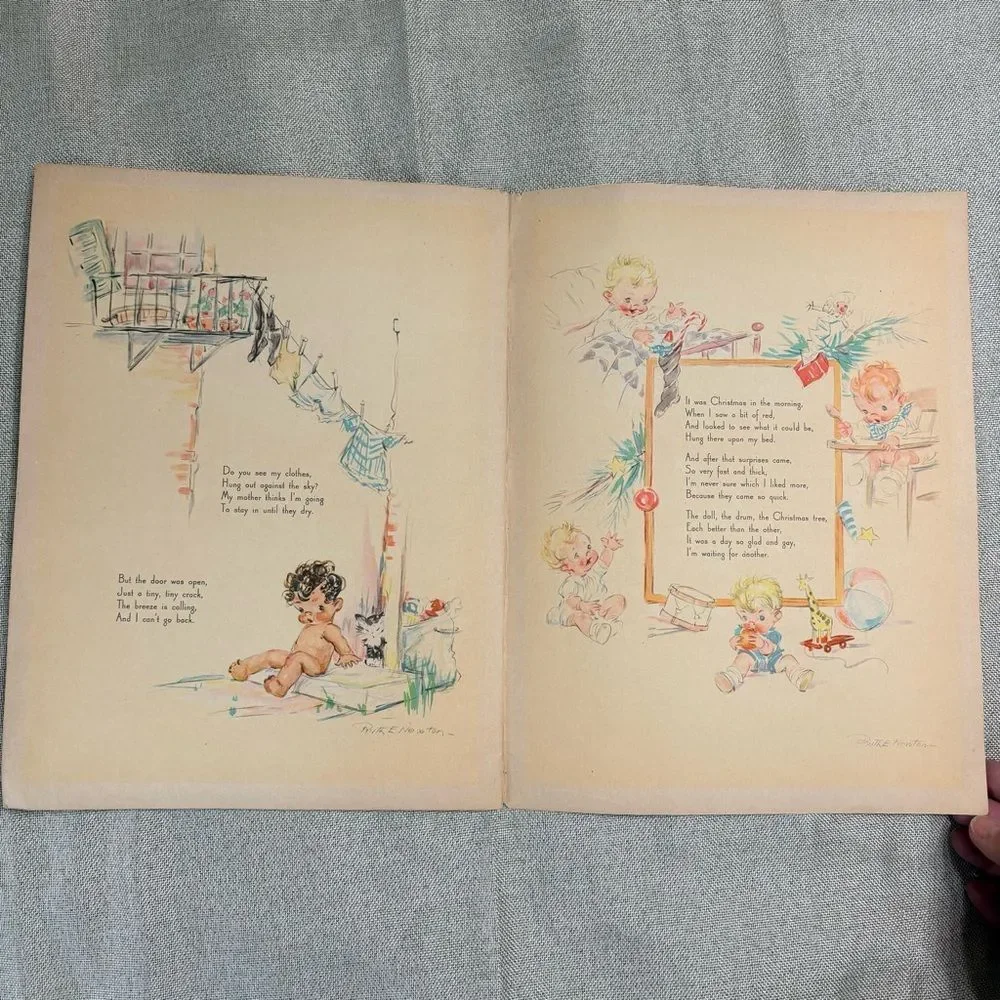 Vintage 1935 Sleep and Bubbles Picture Story Book Ruth Newton Whitman Publishing